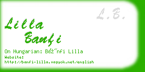 lilla banfi business card